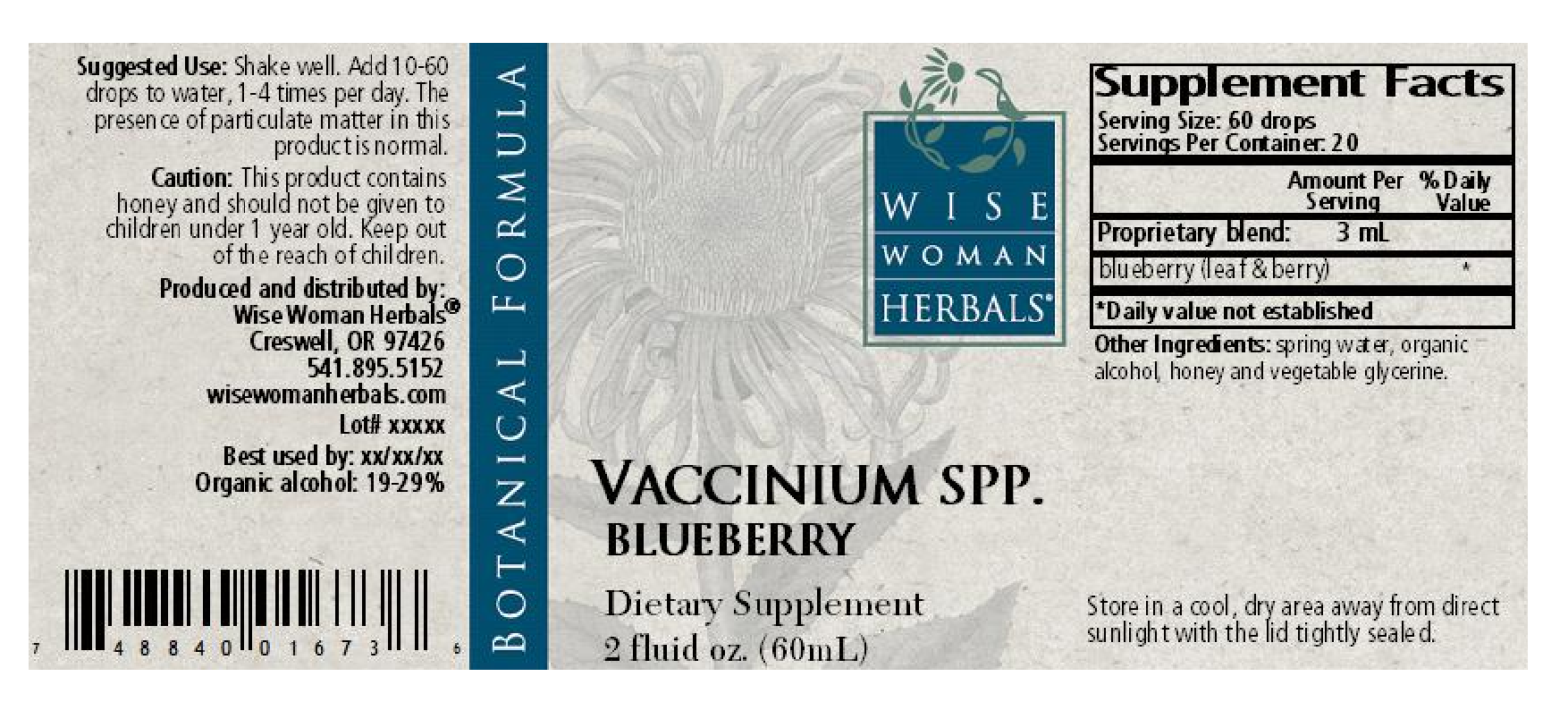 Wise Woman Herbals Vaccinium/blueberry