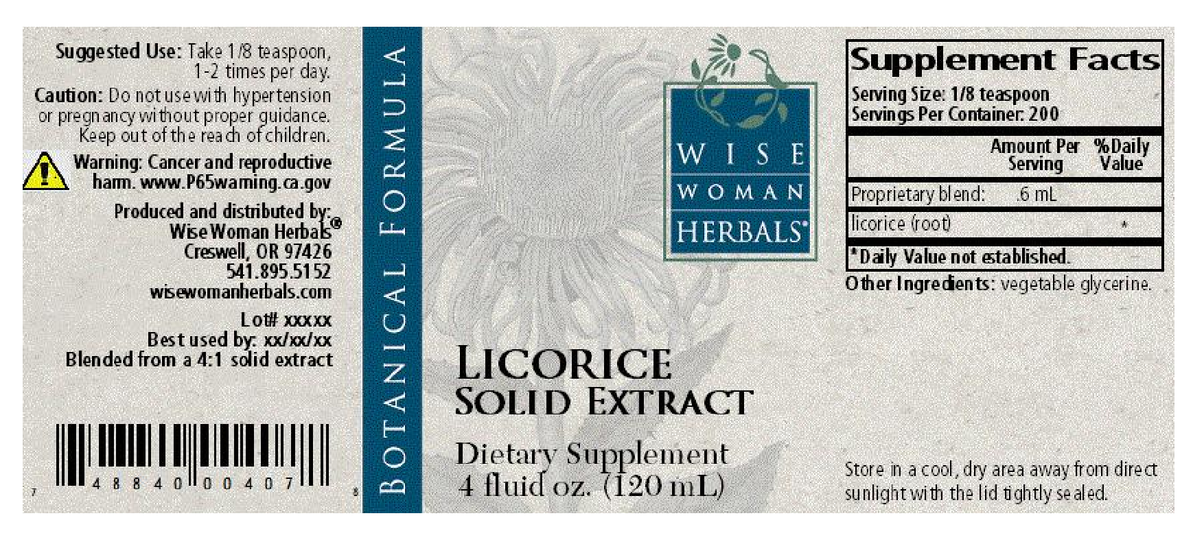 Wise Woman Herbals Licorice Solid Extract