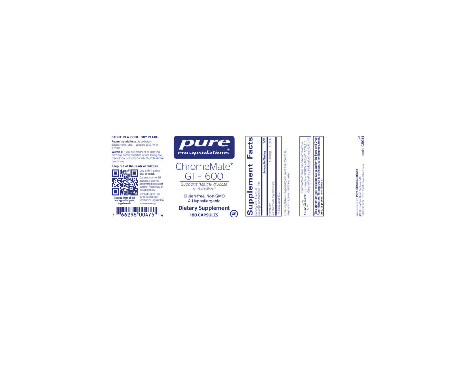 Pure Encapsulations ChromeMate GTF 600