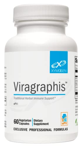 XYMOGEN Viragraphis - Powerful Short-Term Immune Health Support with Andrographis, Licorice Root + Indigowoad - Fast-Acting Cytokine Balance + Immune Support Supplement (60 Capsules)