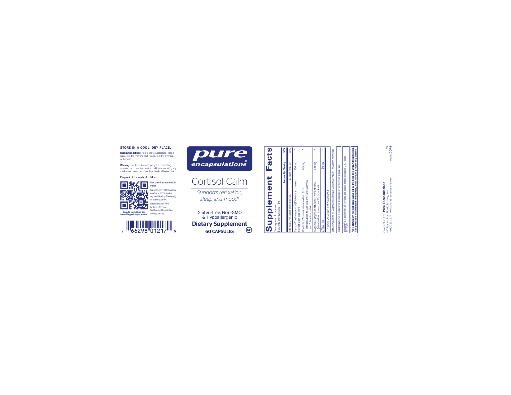 Pure Encapsulations Cortisol Calm