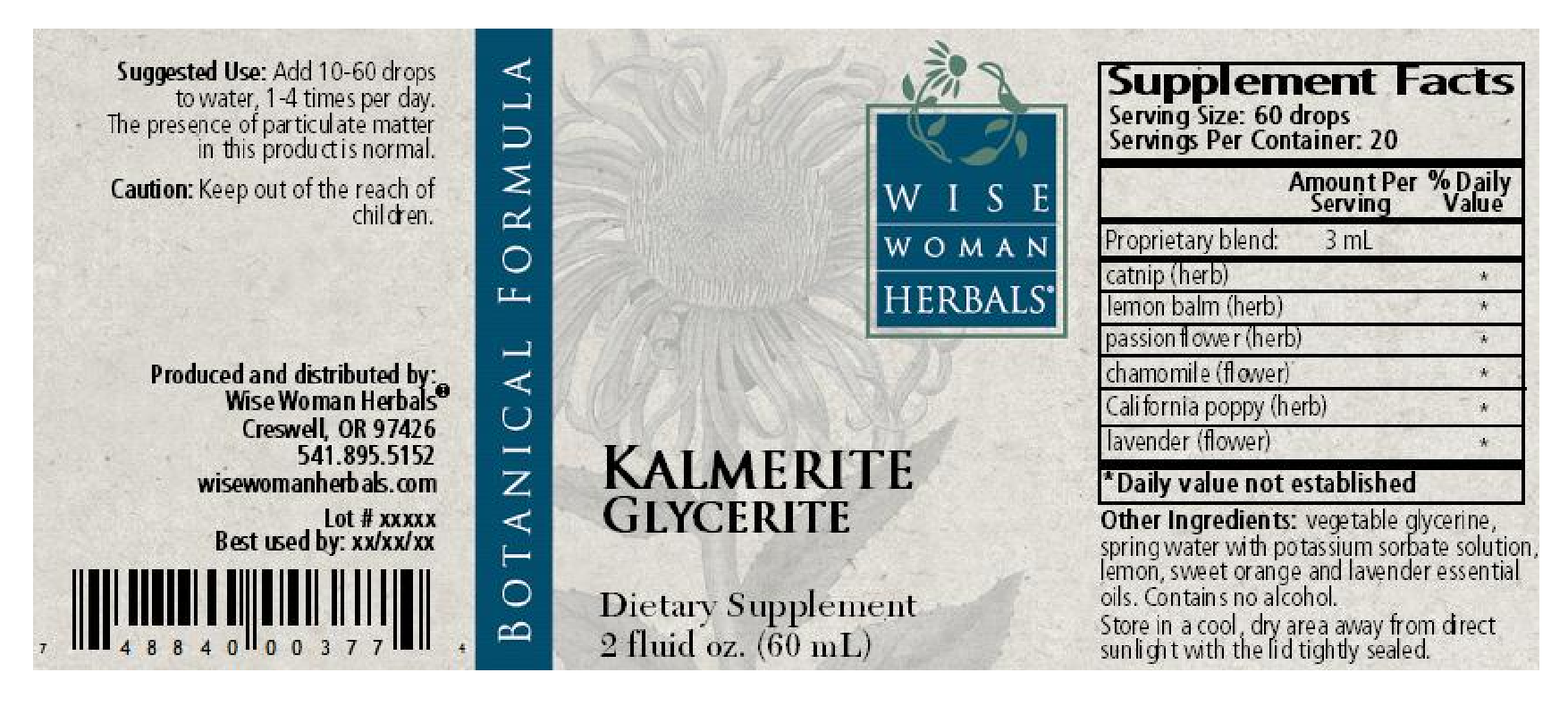 Wise Woman Herbals Kalmerite Glycerite