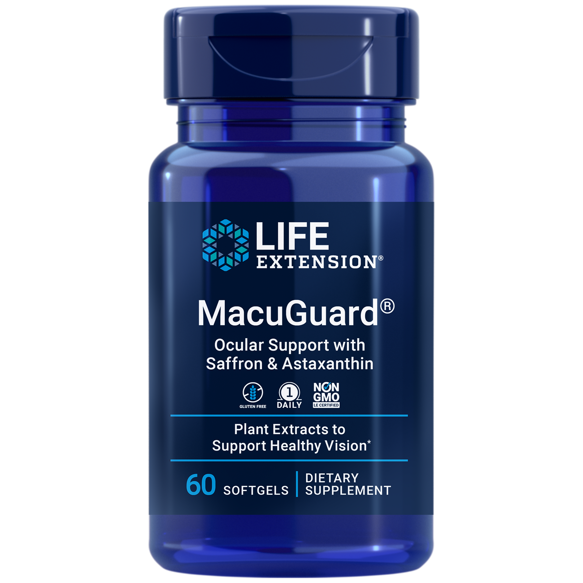 Life Extension MacuGuard w/ Saff & Astax 60 softgels