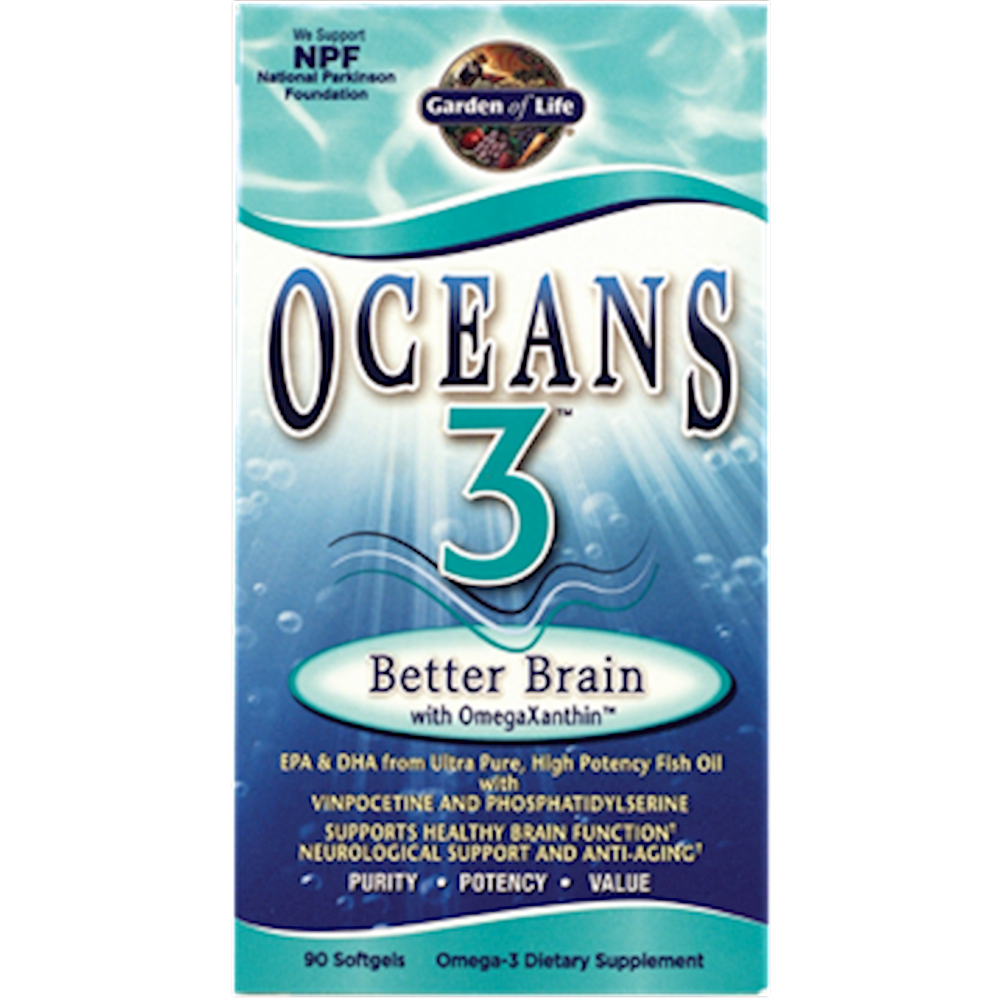 Garden of Life Oceans 3  - Better Brain 90 gels