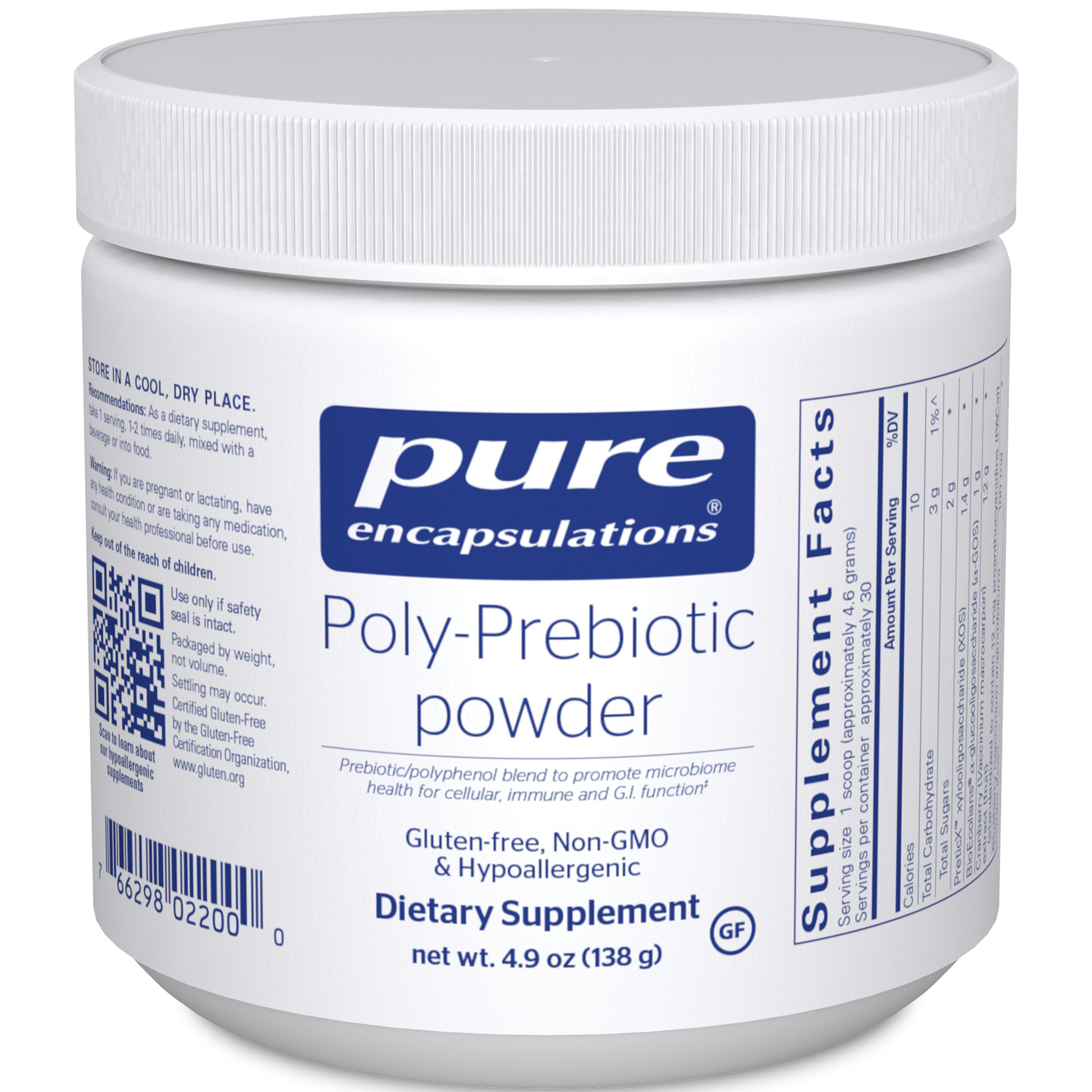 Pure Encapsulations Poly-Prebiotic powder 4.9 oz
