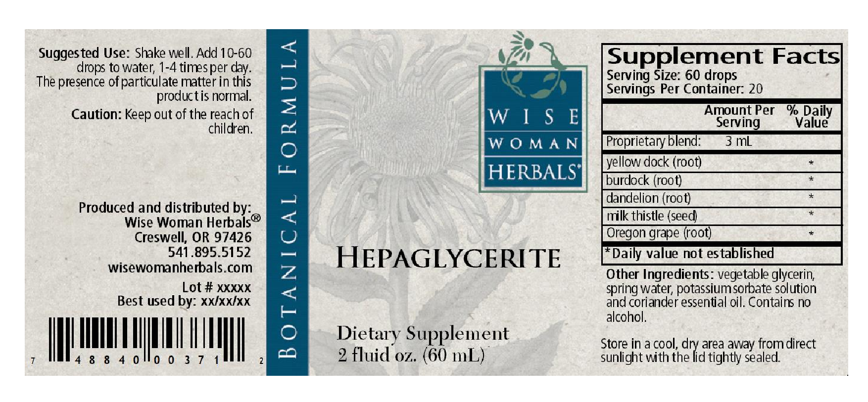 Wise Woman Herbals Hepaglycerite