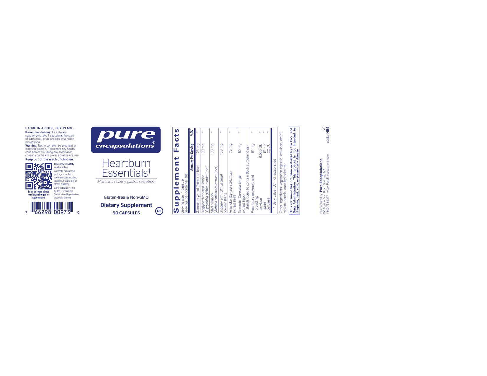 Pure Encapsulations Heartburn Essentials