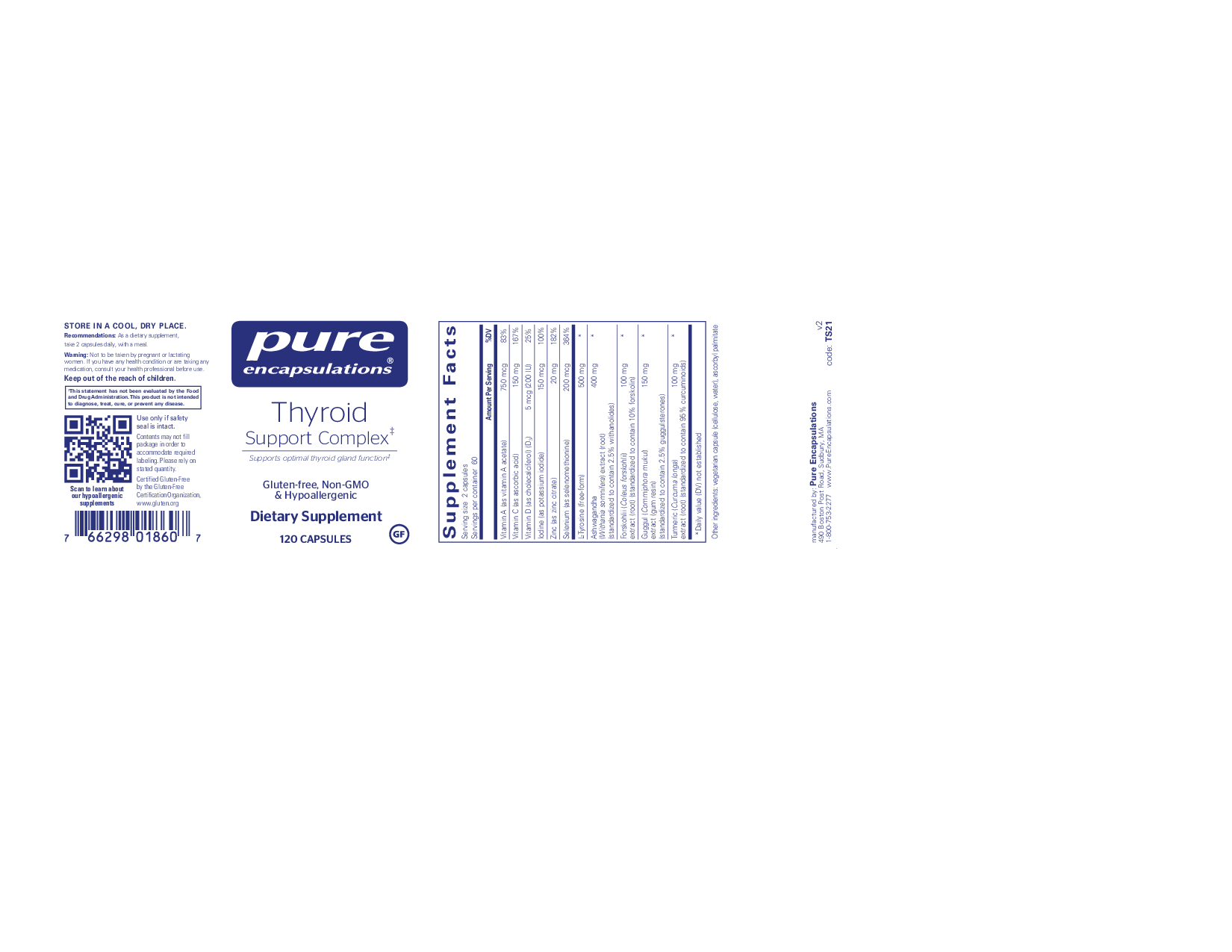 Pure Encapsulations Thyroid Support Complex