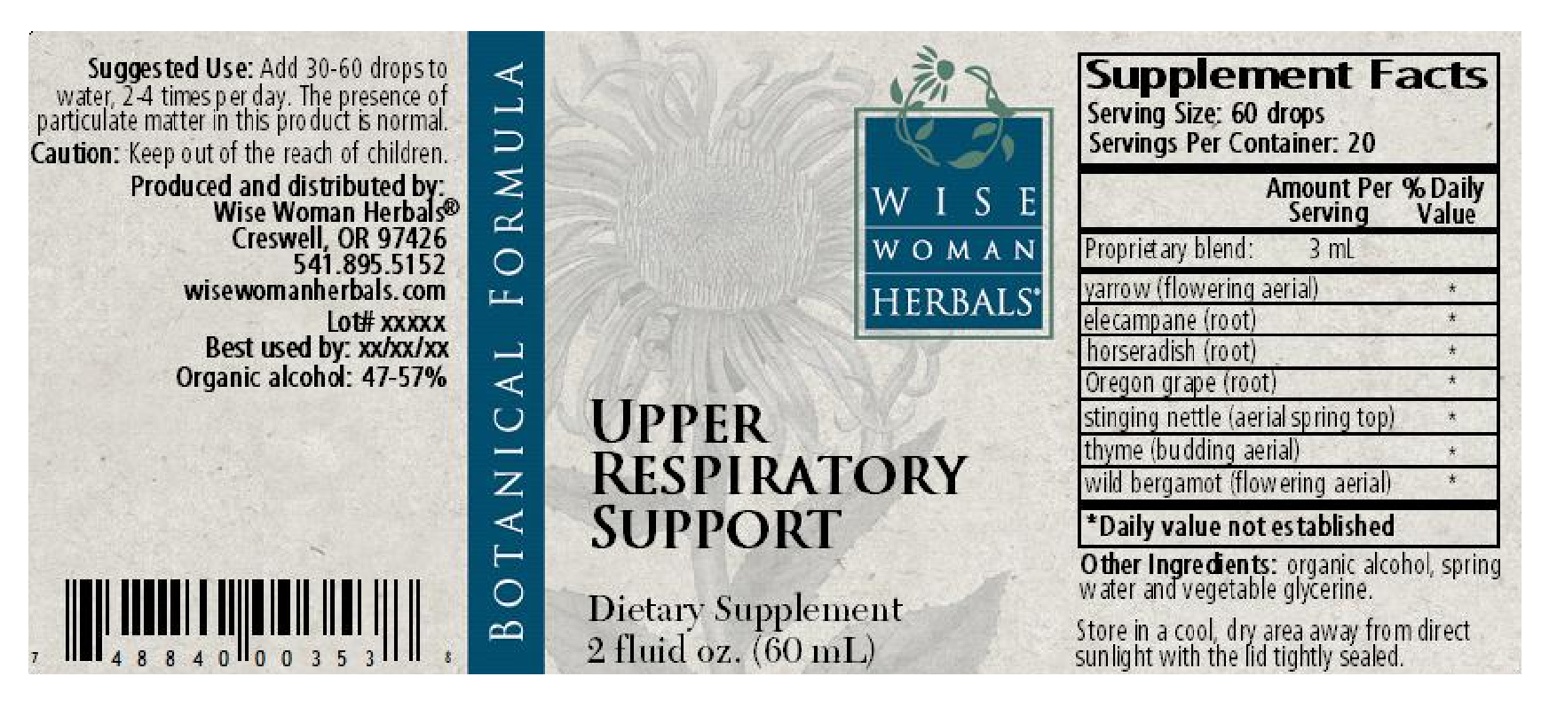 Wise Woman Herbals Upper Respiratory Support
