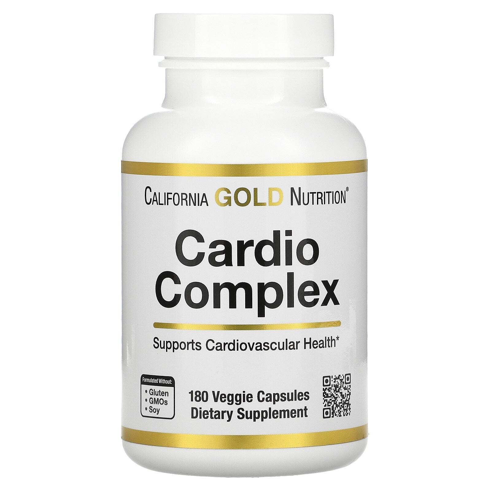 California Gold Nutrition Cardio Complex Herbal Amino Extract 180 Caps NEW