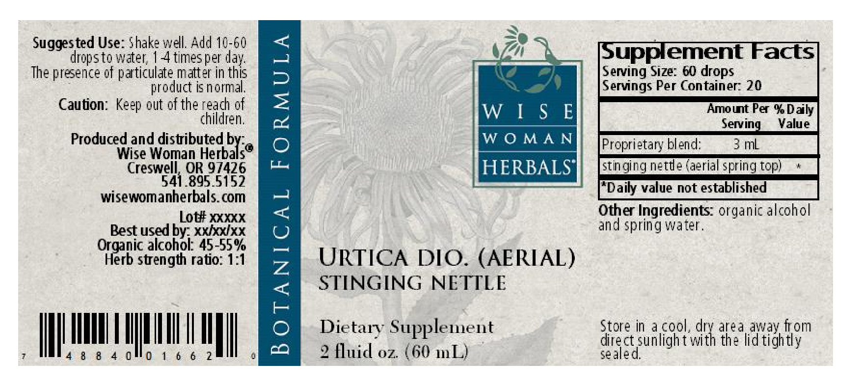 Wise Woman Herbals Uritca aerial/stinging nettle