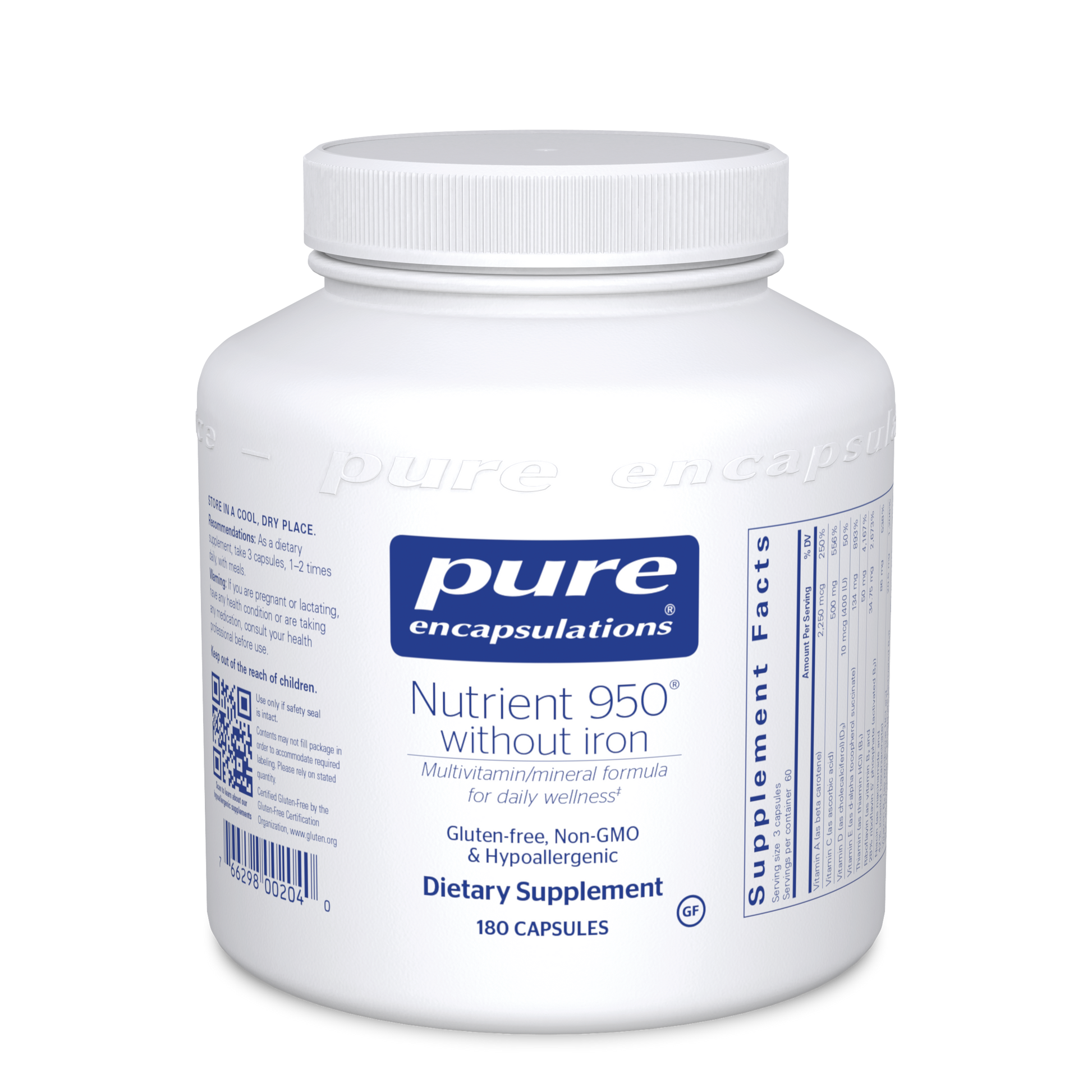Pure Encapsulations Nutrient 950 w/o Iron