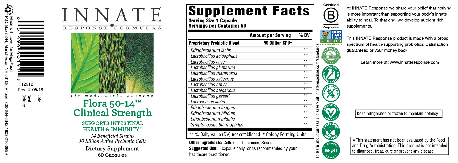 Innate Response Flora 50-14 Clinical Strength