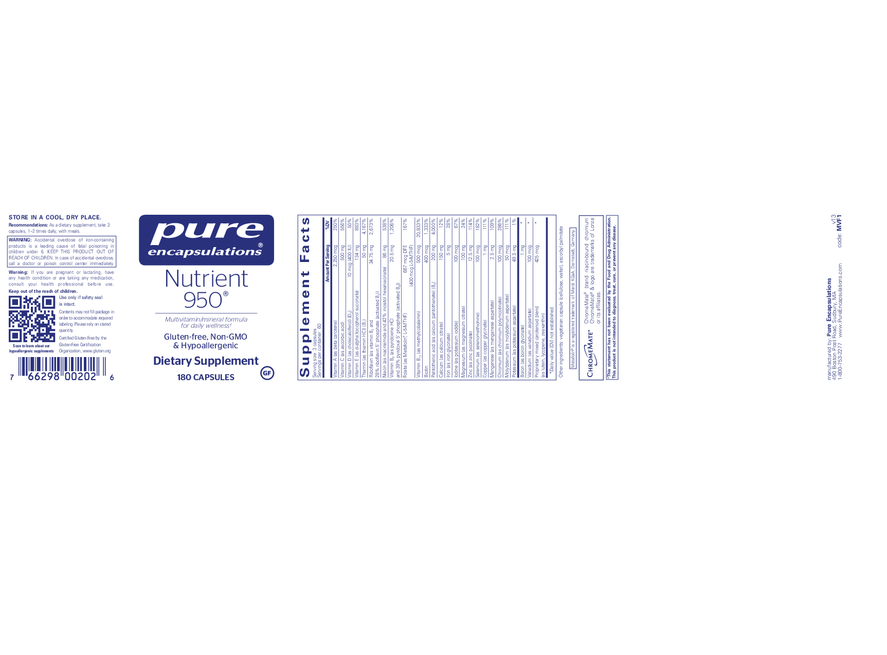 Pure Encapsulations Nutrient 950