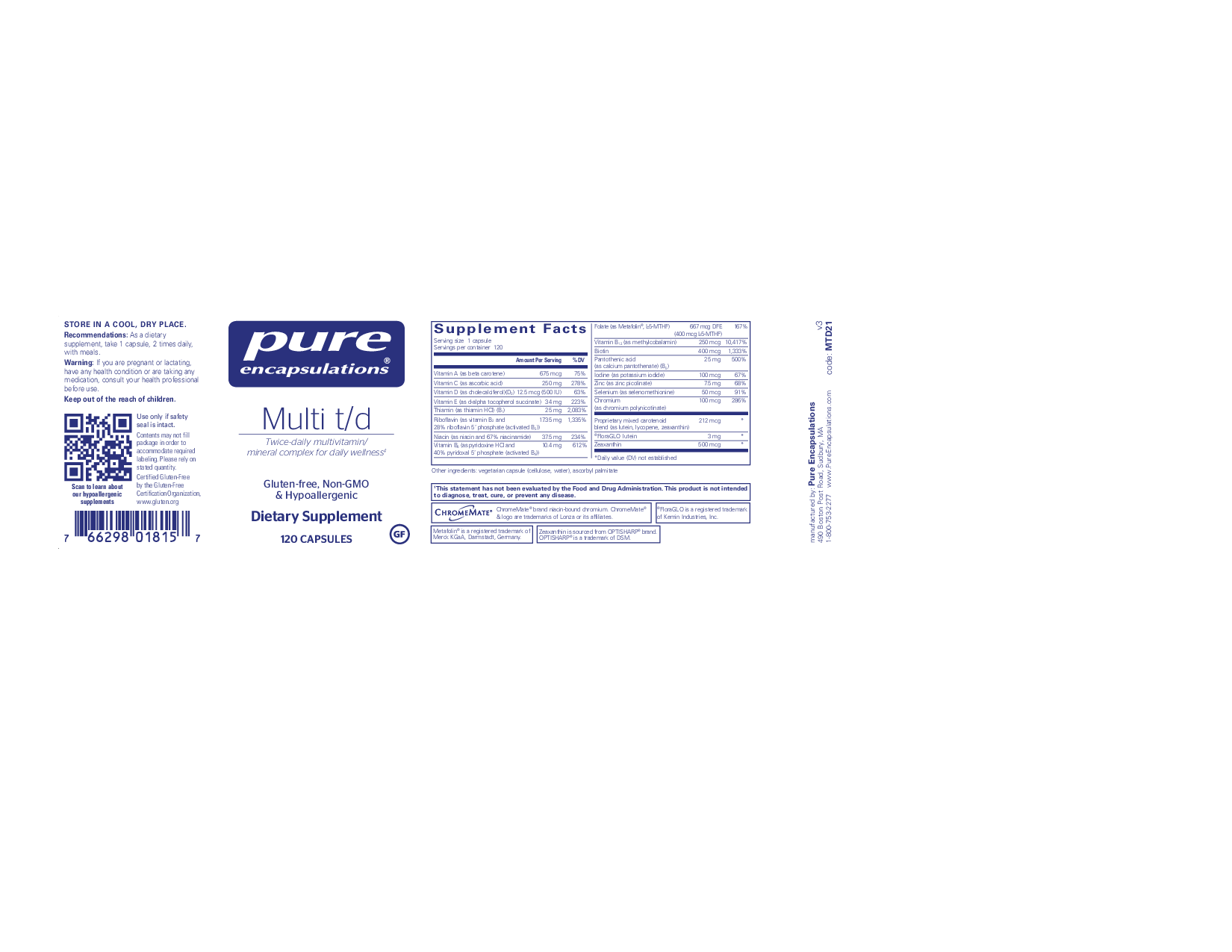 Pure Encapsulations Multi T/D