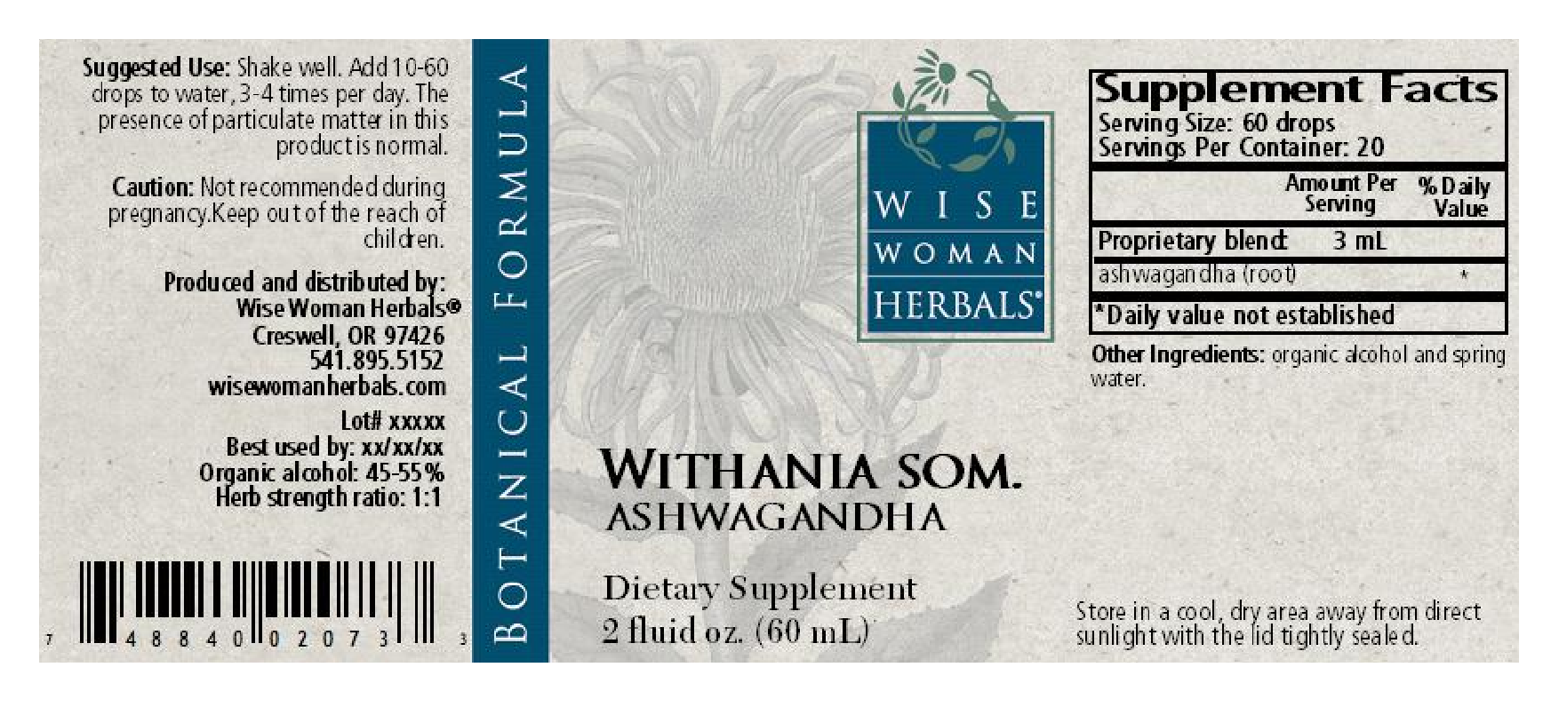 Wise Woman Herbals Withania som. ashwagandha